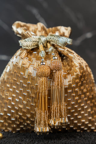 Gold salli en vie kasse bag