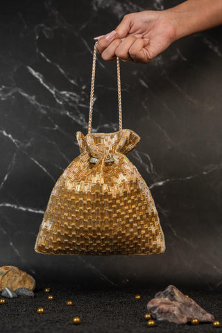 Gold salli en vie kasse bag