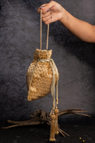 Gold salli en vie kasse bag