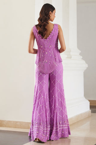 Pink twin flames tonal sharara set