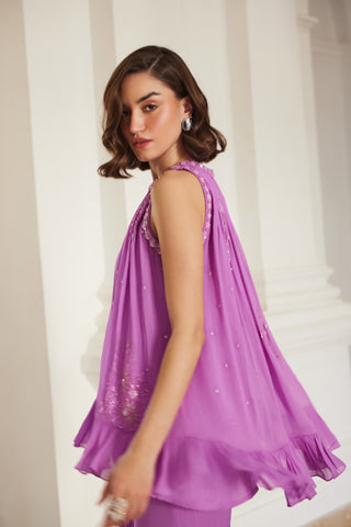 Pink twin flames halterneck sharara