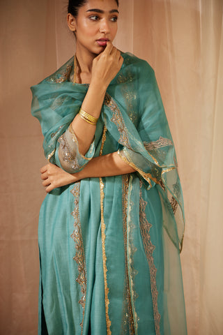 Blue Abir Kurta Set