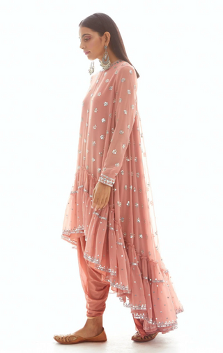 Pink Ishya high low kurta set