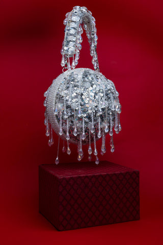 Silver sequin enchantment soccer chic bag