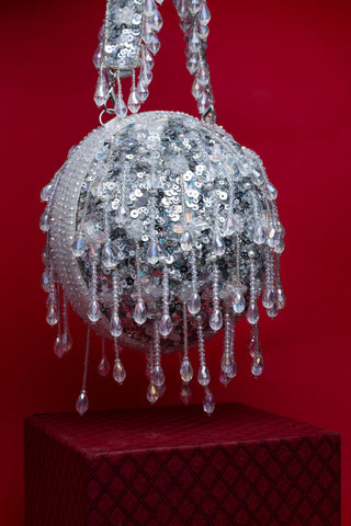 Silver sequin enchantment soccer chic bag