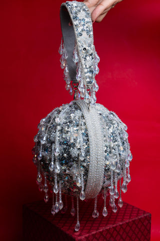 Silver sequin enchantment soccer chic bag