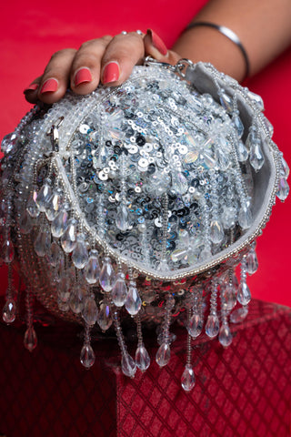 Silver sequin enchantment soccer chic bag