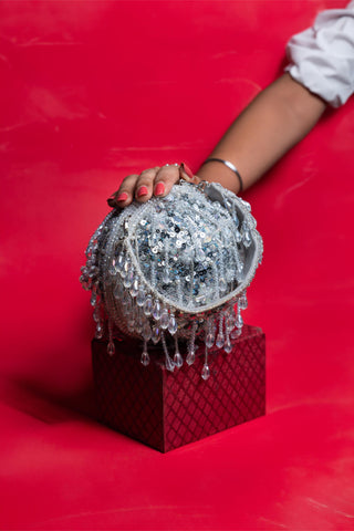 Silver sequin enchantment soccer chic bag