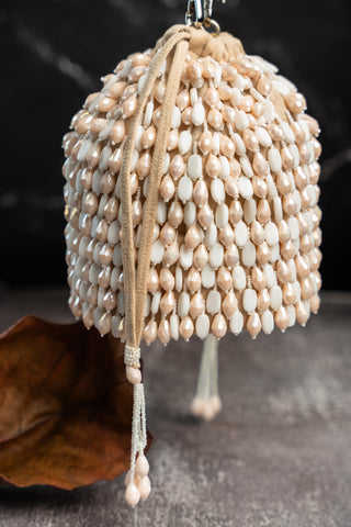 Luxury Potli Bag Indian Wedding – Serenity Dew Dust by Nayaab by Sonia