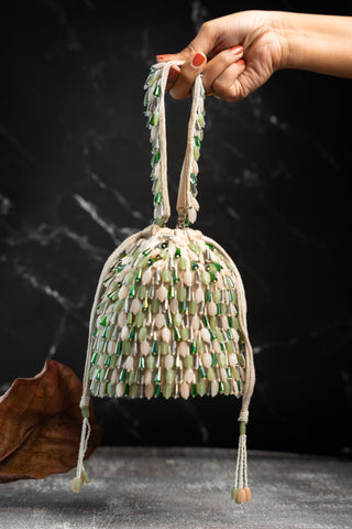 Designer Potli Bag Indian Wedding – Serenity Mint Maritime by Nayaab by Sonia