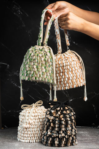 Embroidered Potli Bag Indian Wedding – Serenity Nautical by Nayaab by Sonia