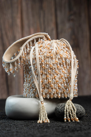 Embroidered Potli Bag Indian Wedding – Serenity Oceanic by Nayaab by Sonia