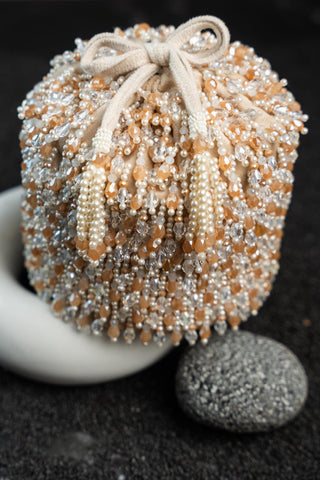 Embroidered Potli Bag Indian Wedding – Serenity Oceanic by Nayaab by Sonia