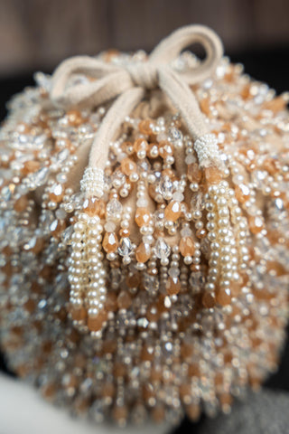 Embroidered Potli Bag Indian Wedding – Serenity Oceanic by Nayaab by Sonia