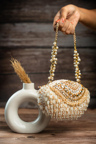 Embroidered Potli Bag Indian Wedding – Serenity Radiance by Nayaab by Sonia