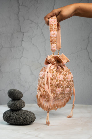 Wedding Potli Bag Indian Wedding – Serenity Criss Cross by Nayaab by Sonia