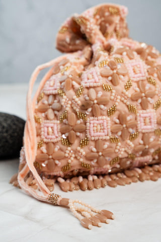 Wedding Potli Bag Indian Wedding – Serenity Criss Cross by Nayaab by Sonia