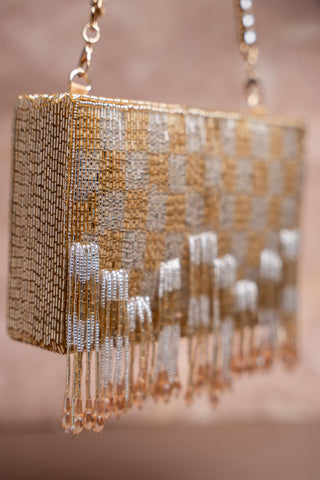 Gold kasse bag