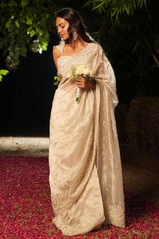 Silver dil se nyra saree