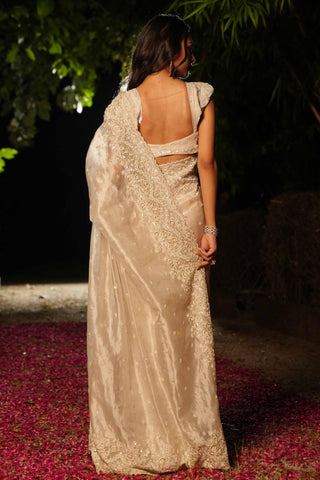 Silver dil se nyra saree