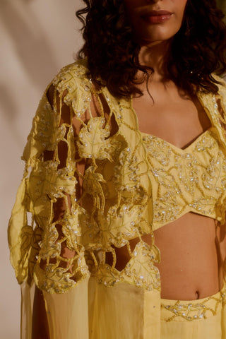 Yellow nyra solana cape set