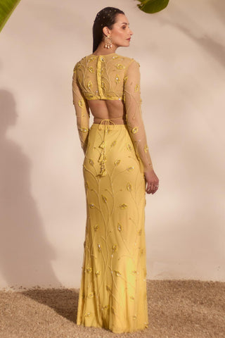 Yellow nyra zelena skirt set