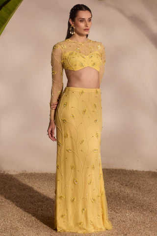 Yellow nyra zelena skirt set