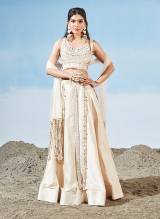 Boho princess ivory lehenga set