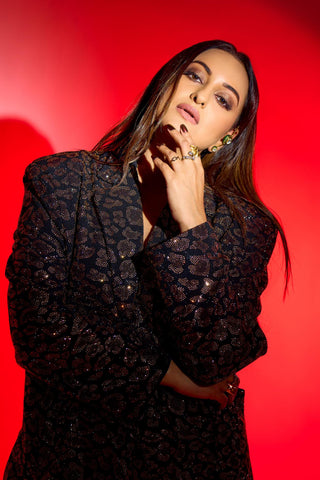 Black boxy chic co-ord set