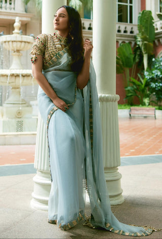 Saree Indian Wedding - Blue Neelambari Saree by Itrh