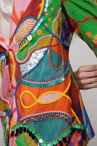Blazer Set for Contemporary Wear - Multicolor Siro Sorel by Advait
