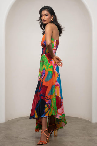 Evening Maxi Dress for Contemporary Wear - Multicolor Siro Sorel by Advait