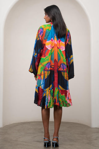 Gathered Dress for Contemporary Wear - Multicolor Siro Sorel by Advait