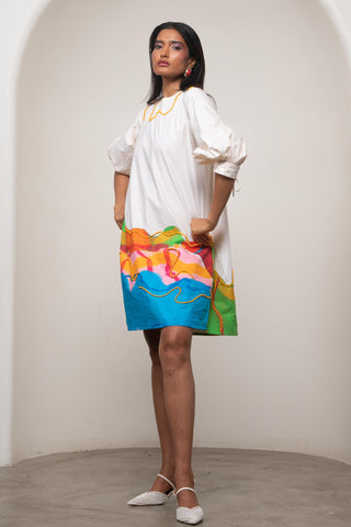 Shift Dress for Contemporary Wear - Multicolor Siro Sorel by Advait