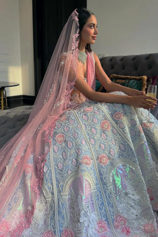 Lehenga Set for Indian Weddings – Blue Sunset Capri by Rianta's