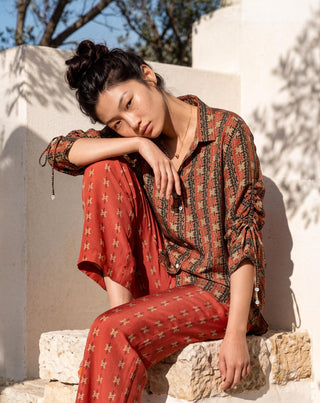 Co-ord Set Contemporary Wear - Brown Terra Thead by Nautanky
