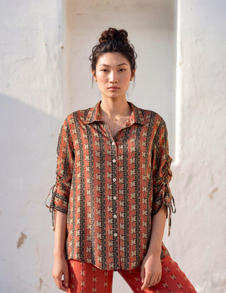 Co-ord Set Contemporary Wear - Brown Terra Thead by Nautanky