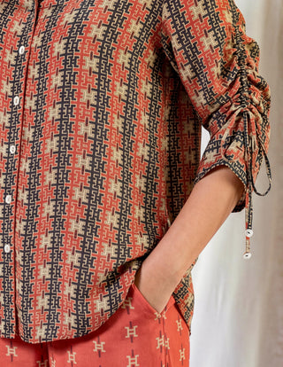 Co-ord Set Contemporary Wear - Brown Terra Thead by Nautanky