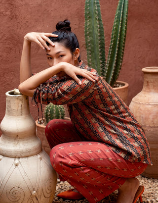 Co-ord Set Contemporary Wear - Brown Terra Thead by Nautanky
