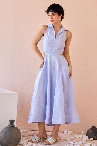 Dress Contemporary Wear - Purple Frost Petal by The Loom Art