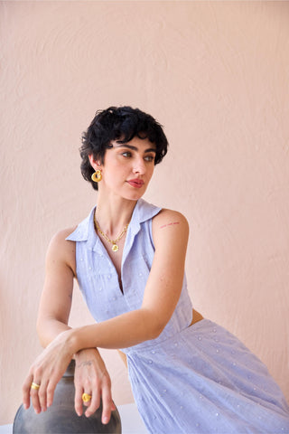 Dress Contemporary Wear - Purple Frost Petal by The Loom Art