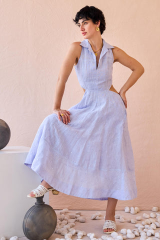Dress Contemporary Wear - Purple Frost Petal by The Loom Art
