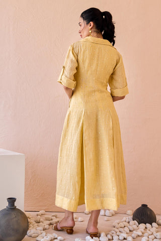Dress Contemporary Wear - Yellow Buttermilk Drift by The Loom Art