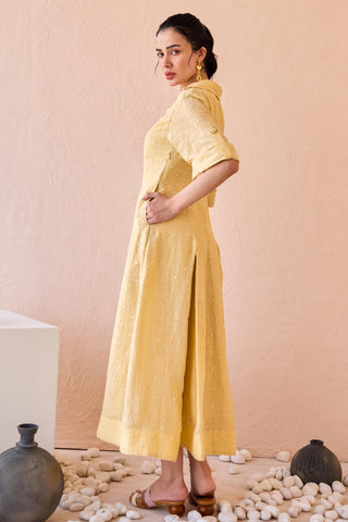 Dress Contemporary Wear - Yellow Buttermilk Drift by The Loom Art