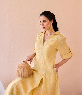 Dress Contemporary Wear - Yellow Buttermilk Drift by The Loom Art