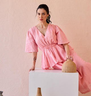 Dress Contemporary Wear - Pink Mirror Mist Dress by The Loom Art