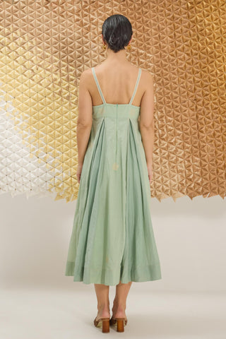 Dress Contemporary Wear - Green Clover Dress by The Loom Art