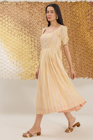 Dress Contemporary Wear - Yellow Daisy Breeze Dress by The Loom Art