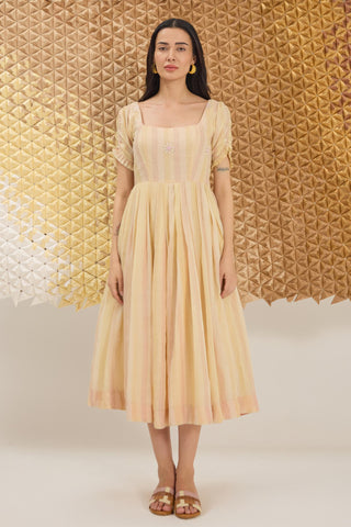 Dress Contemporary Wear - Yellow Daisy Breeze Dress by The Loom Art