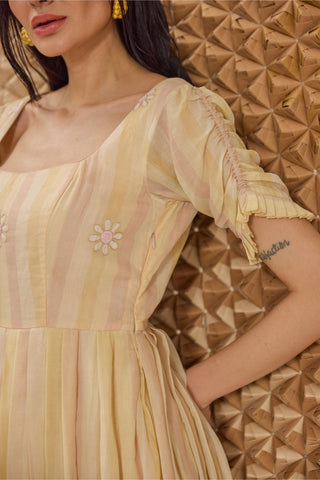 Dress Contemporary Wear - Yellow Daisy Breeze Dress by The Loom Art